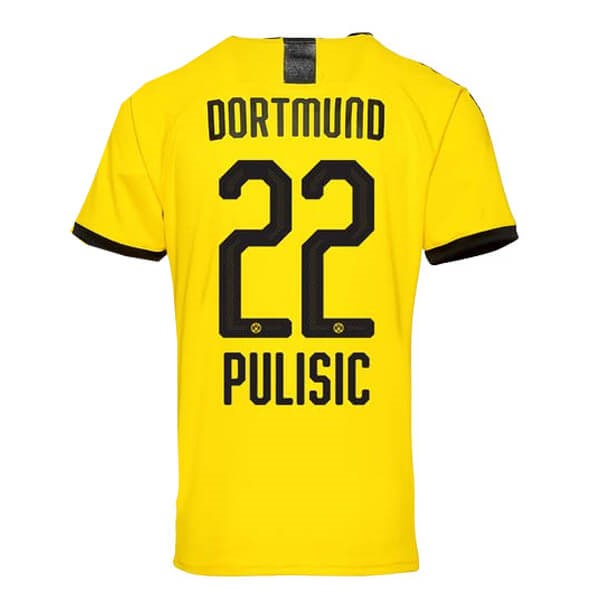 Tailandia Replicas Camiseta Borussia Dortmund NO.22 Pulisic 1ª 2019/20 Amarillo